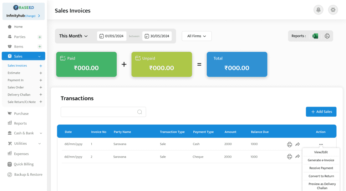Billing and Invoicing Software Solution