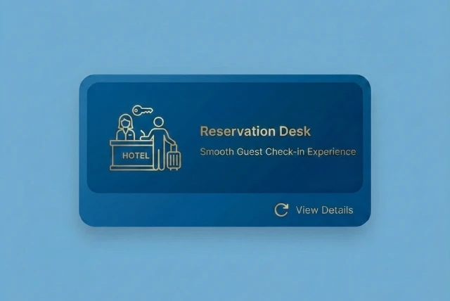Guest check-in desk